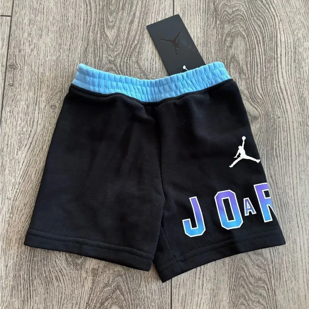 Jordan Kids' Black and Blue Shorts